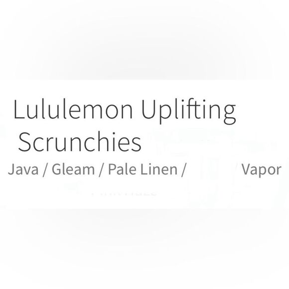 Lululemon Uplifting Scrunchies: Java / Gleam / Pale Linen / Vapor / - Picture 4 of 5